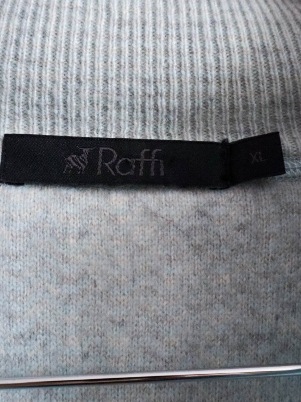 Raffi Irving 100% Cashmere Quarter Zip Sweater Light Blue Men's XL MSRP $400+ - Picture 6 of 7